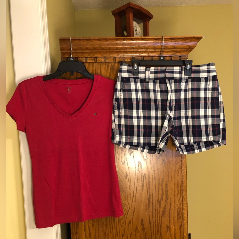 Tommy Hilfiger shorts and top